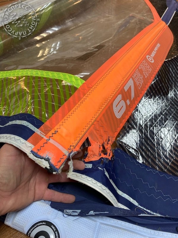 Будни мастерской - ремонт паруса